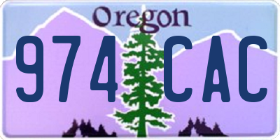OR license plate 974CAC