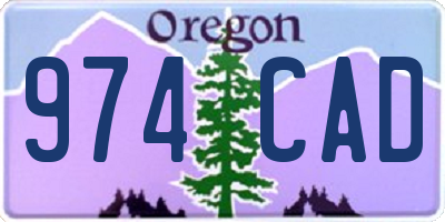 OR license plate 974CAD