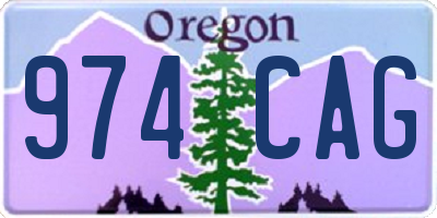 OR license plate 974CAG