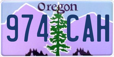 OR license plate 974CAH