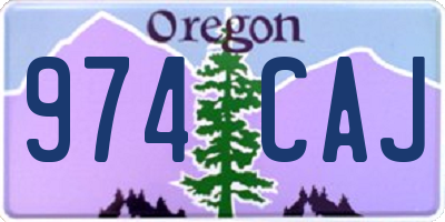 OR license plate 974CAJ
