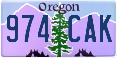 OR license plate 974CAK