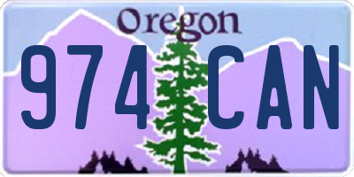 OR license plate 974CAN