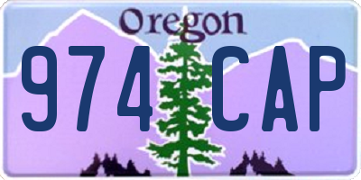 OR license plate 974CAP