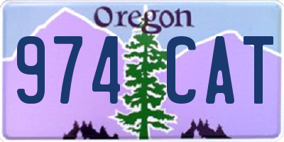 OR license plate 974CAT