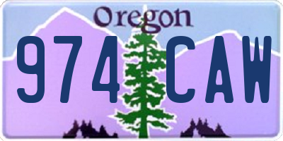 OR license plate 974CAW