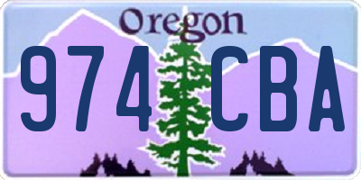 OR license plate 974CBA