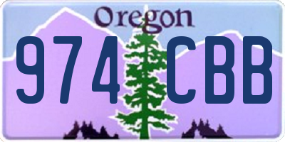 OR license plate 974CBB