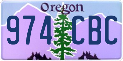 OR license plate 974CBC