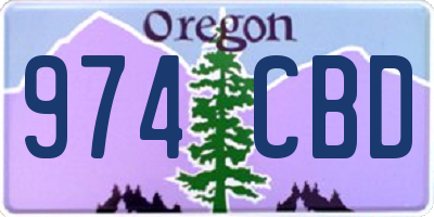 OR license plate 974CBD