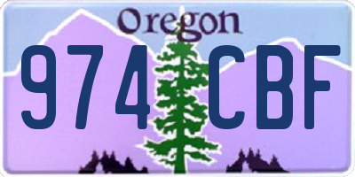 OR license plate 974CBF