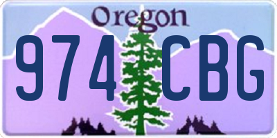 OR license plate 974CBG