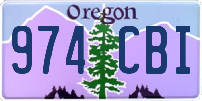 OR license plate 974CBI