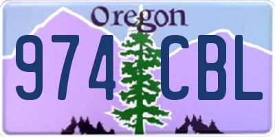OR license plate 974CBL
