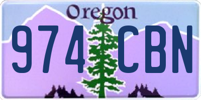 OR license plate 974CBN