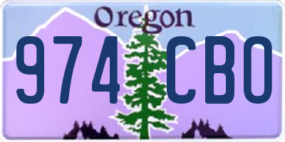 OR license plate 974CBO