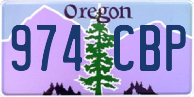 OR license plate 974CBP