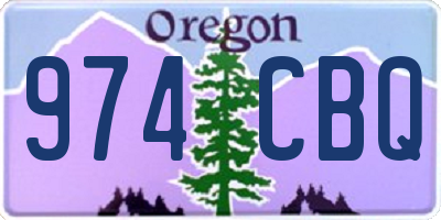 OR license plate 974CBQ