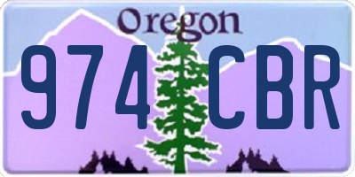 OR license plate 974CBR