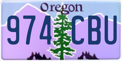 OR license plate 974CBU