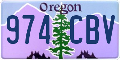 OR license plate 974CBV