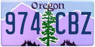 OR license plate 974CBZ