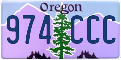 OR license plate 974CCC