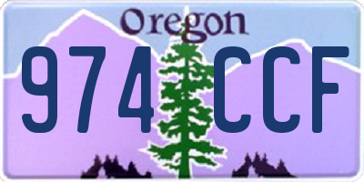 OR license plate 974CCF