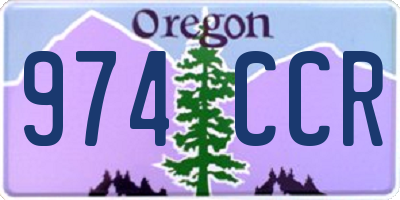 OR license plate 974CCR