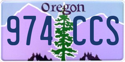 OR license plate 974CCS