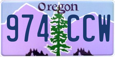 OR license plate 974CCW