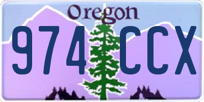 OR license plate 974CCX