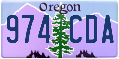 OR license plate 974CDA