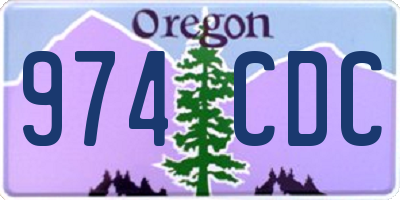 OR license plate 974CDC