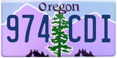OR license plate 974CDI