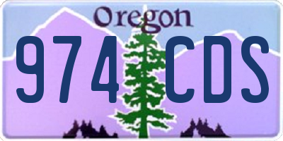 OR license plate 974CDS