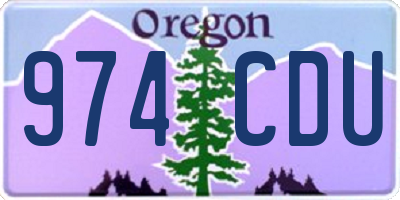 OR license plate 974CDU