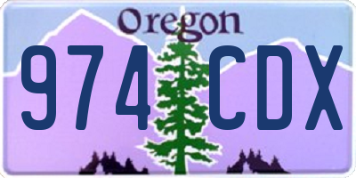 OR license plate 974CDX