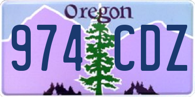 OR license plate 974CDZ