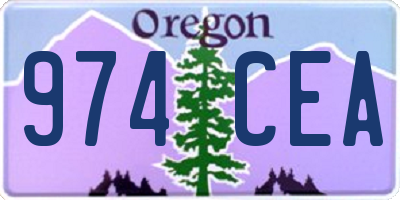 OR license plate 974CEA