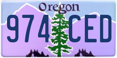 OR license plate 974CED