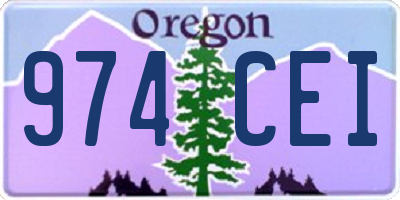 OR license plate 974CEI
