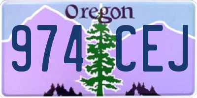 OR license plate 974CEJ