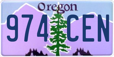 OR license plate 974CEN