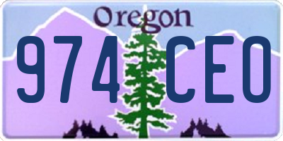 OR license plate 974CEO