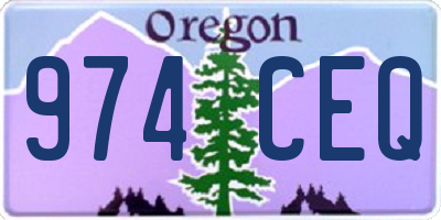 OR license plate 974CEQ