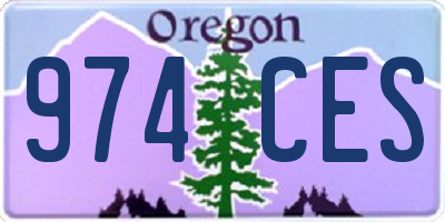 OR license plate 974CES