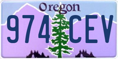 OR license plate 974CEV