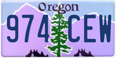 OR license plate 974CEW