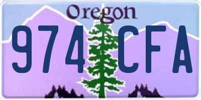 OR license plate 974CFA